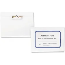 Business Source BSN 19700BADGEBD — Business Source Pin-Style Holder Name Badge Kits - 500 / Bundle - Clear