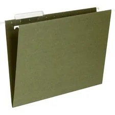 Business Source BSN 17532 — Business Source 1/3 Tab Cut Letter Recycled Hanging Folder - 8 1/2 x 11 - Standard Green - 100% Recycled - 25 / Box