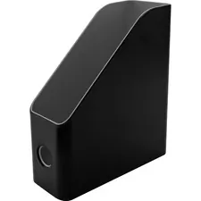 ADVANTUS CORPORATION AVT 37677 — Advantus Fusion Magazine File, Black/Gray - Vertical - 12 x 4 x 9.9 x - Polystyrene - 1 Each - Black, Gray