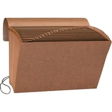 Business Source BSN 23680 — Business Source Letter Recycled Expanding File - 8 1/2 x 11 - 21 Pocket(s) - Brown - 30% Recycled - 1 Each