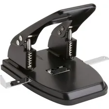 Business Source BSN 65626 — Business Source Heavy-duty 2-Hole Punch - 2 Punch Head(s) - 30 Sheet of 20lb Paper - 9/32 Punch Size - Round Shape - Black