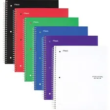 ACCO Brands MEA 05200 — Five Star Wirebound Wide Rule 1-Subject Notebook - 100 Sheets - Wire Bound - Wide Ruled - 8 x 10 1/2 - Navy Cover - Plastic Cover - 1 Each