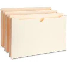 Business Source BSN 65802 — Business Source Straight Tab Cut Legal Recycled File Pocket - 8 1/2 x 14 - 1 1/2 Expansion - Manila - 10% Recycled - 50 / Box