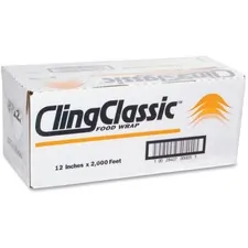 AEP Industries WBI 30550200 — Webster Cling Classic Food Wrap - 12 Width x 2000 ft Length - Polyvinyl Chloride (PVC) - Clear