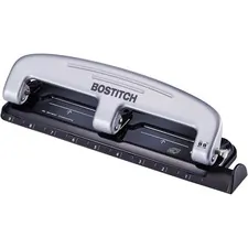 Amax Inc ACI 2101 — Bostitch EZ Squeeze™ 12 Three-Hole Punch - 3 Punch Head(s) - 12 Sheet - 9/32 Punch Size - 3 x 1.6 - Black, Silver