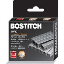 Amax Inc ACI 1962 — Bostitch Heavy-Duty Staples - 125 Per Strip - High Capacity - 3/8 Leg - 1/2 Crown - Holds 65 Sheet(s) - Silver - 2.5 Height x 1.1 Width3 Length