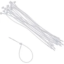 ADVANTUS CORPORATION AVT 97535 — Advantus Beaded Cable Ties - White - 250 Pack