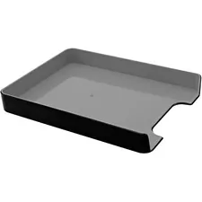 ADVANTUS CORPORATION AVT 37678 — Advantus Fusion Letter Tray - 1.7 Height x 10 Width12.8 Length - Desktop - Gray, Black Interior - Plastic - 1 Each