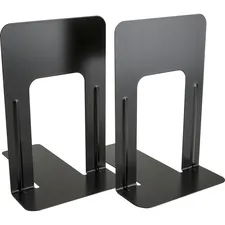 Business Source BSN 42551 — Business Source Heavy-gauge Steel Book Supports - 8.5 Height x 9 Width x 6 Depth - Desktop - Non-skid Base, Scratch Resistant, Stain Resistant - Black - Steel - 2 / Pair