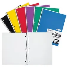 ACCO Brands MEA 06622 — Mead One-subject Spiral Notebook - 100 Sheets - Spiral - College Ruled - 8 x 10 1/2810.5 - White Paper - Back Board - 1 Each