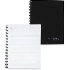 ACCO Brands MEA 06982 — Mead Limited Meeting Notebook - 80 Pages - Wire Bound - Both Side Ruling Surface - Ruled - 7 1/4 x 9 1/2 - Black Cover - Perforated, Dual Sided - Recycled - 1 Each