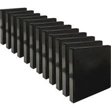 Business Source BSN 09952CT — Business Source Round-ring View Binder - 1 Binder Capacity - Letter - 8 1/2 x 11 Sheet Size - Round Ring Fastener(s) - Internal Pocket(s) - Chipboard, Polypropylene - Black - Non-glare, Sturdy, Exposed Rivet, Durable, Clear Overlay - 12 / Carton