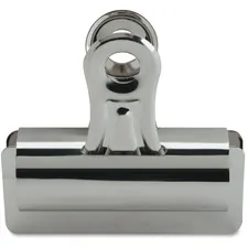 Business Source BSN 58503 — Business Source Bulldog Grip Clips - No. 4 - 3 Width - for Paper - Heavy Duty - 12 / Box - Silver - Nickel Plated Steel