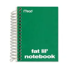 ACCO Brands MEA 45390 — Mead Fat Lil' Notebook - 200 Sheets - Wire Bound - 4 x 5 1/2 - White Paper - Assorted Cover - Cardboard Cover - Perforated - 1 Each