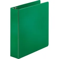 Business Source BSN 28558 — Business Source Basic Round-ring Binder - 2 Binder Capacity - Letter - 8 1/2 x 11 Sheet Size - 3 x Round Ring Fastener(s) - Vinyl - Green - Open and Closed Triggers - 1 Each