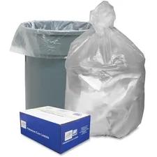 AEP Industries WBI GNT3860 — Webster Translucent Waste Can Liners - 60 gal - 38 Width x 58 Length x 0.47 mil (12 Micron) Thickness - High Density - Natural, Translucent - Resin - 200/Carton - Can