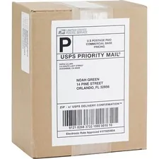 Business Source BSN 26161 — Business Source Bright White Premium-quality Internet Shipping Labels - 5 1/2 x 8 1/2 Length - Permanent Adhesive - Rectangle - Laser, Inkjet - White - 2 / Sheet - 100 Total Sheets - 200 / Pack
