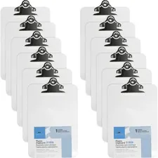 Business Source BSN 01858BX — Business Source Compact Plastic Clipboard - Spring Clip - Plastic - Clear - 12 / Box