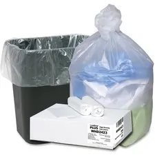 AEP Industries WBI WHD2423 — Webster Ultra Plus Trash Can Liners - Small Size - 10 gal - 24 Width x 24 Length x 0.31 mil (8 Micron) Thickness - High Density - Natural - Resin - 500/Carton - Industrial Trash, Office Waste