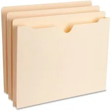 Business Source BSN 65797 — Business Source Straight Tab Cut Letter Recycled File Pocket - 8 1/2 x 11 - 1 Expansion - Manila - 10% Recycled - 50 / Box