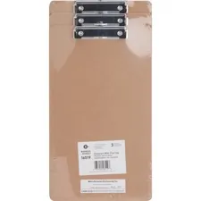 Business Source BSN 16519 — Business Source Legal-size Clipboard - 8 1/2 x 14 - Hardboard - Brown - 3 / Pack
