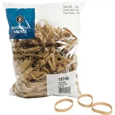 Business Source BSN 15746 — Business Source Quality Rubber Bands - Size: #62 - 2.5 Length x 0.3 Width - Sustainable - 450 / Pack - Rubber - Crepe