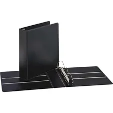 Business Source BSN 26967 — Business Source EasyOpen Locking Slant-D Ring Binders - 1 Binder Capacity - Letter - 8 1/2 x 11 Sheet Size - 200 Sheet Capacity - Slant D-Ring Fastener(s) - Inside Front & Back Pocket(s) - Polypropylene, Chipboard - Black - Locking Ring, Non-stick, Exposed Rivet, Sturdy - 1 Each