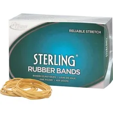 ALLIANCE RUBBER ALL 24185 — Alliance Rubber 24185 Sterling Rubber Bands - Size #18 - Approx. 1900 Bands - 3 x 1/16 - Natural Crepe - 1 lb Box