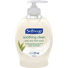 COLGATE PALMOLIVE, IPD. US04968A — Softsoap Soothing Liquid Hand Soap Pump - Aloe Vera Scent - 7.5 fl oz (221.8 mL) - Pump Bottle Dispenser - Bacteria Remover, Dirt Remover - Hand, Skin - Pearl - Rich Lather, Recyclable, Paraben-free, Phthalate-free, pH Balanced, Biodegradable - 1 Each