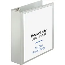 Business Source BSN 19751 — Business Source Round-ring View Binder - 3 Binder Capacity - Letter - 8 1/2 x 11 Sheet Size - 625 Sheet Capacity - Round Ring Fastener(s) - 2 Internal Pocket(s) - Polypropylene, Chipboard, Board - White - Wrinkle-free, Non-glare, Transfer Safe, Gap-free Ring, Durable, Sturdy, Clear Overlay - 1 Each