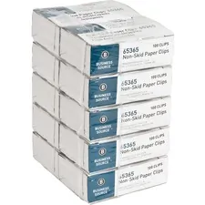 Business Source BSN 65365 — Business Source Non-Skid Paper Clips - Regular - 1000 / Pack - Silver - Steel