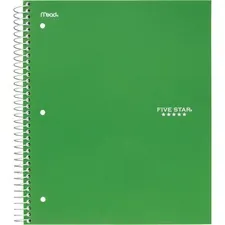 ACCO Brands MEA 72079 — Five Star Wirebound College Rule 5 - subject Notebook - Letter - 200 Sheets - Wire Bound - College Ruled - 8 1/2 x 11 - Green Cover - 1 Each