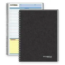 ACCO Brands MEA 06096 — Mead QuickNotes 1 - Subject Business Notebook - Jr.Legal - 80 Sheets - Wire Bound - 20 lb Basis Weight - 5 x 8 - White Paper - Black Binder - Black Cover - Linen Cover - Perforated, Subject, Bond Paper - 1 Each