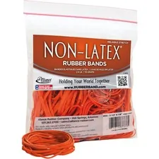 ALLIANCE RUBBER ALL 37338 — Alliance Rubber 37338 Non-Latex Rubber Bands - Size #33 - 1/4 lb. poly bag contains approx. 180 bands - 3 1/2 x 1/8 - Orange
