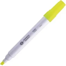 Business Source BSN 37533 — Business Source Chisel Tip Yellow Value Highlighter - Chisel Marker Point Style - Yellow - White Barrel - 12 / Dozen