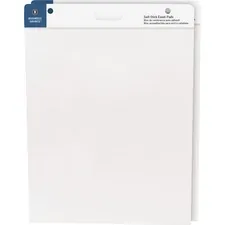 Business Source BSN 38591 — Business Source 25x30 Self-stick Easel Pads - 30 Sheets - Plain - 25 x 30 - White Paper - Cardboard Cover - Self-stick - 2 / Carton