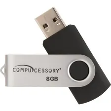Compucessory CCS 26466 — Compucessory Password Protected USB Flash Drives - 8 GB - USB 2.0 - 12 MB/s Read Speed - 5 MB/s Write Speed - Aluminum - 1 Year Warranty - 1 Each