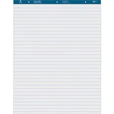 Business Source BSN 36586 — Business Source Standard Ruled Easel Pad - 50 Sheets - 15 lb Basis Weight - 27 x 34 - White Paper - Perforated - 4 / Carton