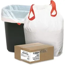 AEP Industries WBI 1DK200 — Webster 13 Gallon Drawstring Trash Bags - Small Size - 13 gal - 24.50 Width x 27.38 Length - 0.90 mil (23 Micron) Thickness - White - Resin - 200/Carton