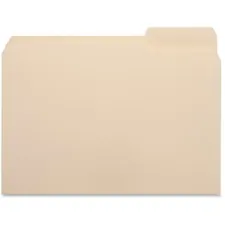 Business Source BSN 16492 — Business Source 1/3 Tab Cut Letter Recycled Top Tab File Folder - 8 1/2 x 11 - 3/4 Expansion - Top Tab Location - Right Tab Position - Manila - 10% Recycled - 100 / Box