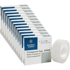 Business Source BSN 32949PK — Business Source All-purpose Transparent Tape - 36 yd Length x 0.75 Width - 1 Core - 12 / Pack - Clear