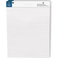 Business Source BSN 38593 — Business Source 25x30 Lined Self-stick Easel Pads - 30 Sheets - 25 x 30 - White Paper - Cardboard Cover - Self-stick - 2 / Carton