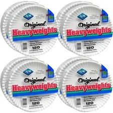 AJM PACKAGING CORP. AJM OH9AJBXWHCT - AJM Heavyweight Paper Plates - - Paper Plate - Serving, Rehe