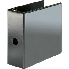 Business Source BSN 26966 — Business Source Locking D-Ring View Binder - 5 Binder Capacity - Letter - 8 1/2 x 11 Sheet Size - 925 Sheet Capacity - D-Ring Fastener(s) - Polypropylene, Chipboard - Black - Recycled - Locking Ring, Clear Overlay, Non-glare, Acid-free, Exposed Rivet, Sturdy - 1 Each