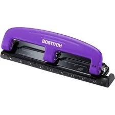 Amax Inc ACI 2105 — Bostitch EZ Squeeze™ 12 Three-Hole Punch - 3 Punch Head(s) - 12 Sheet - 9/32 Punch Size - 3 x 1.6 - Purple, Black
