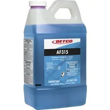 Betco Corporation BET 3154700 — Betco AF315 Disinfectant Cleaner - Ready-To-Use Liquid - 67.6 fl oz (2.1 quart) - 67.60 oz (4.22 lb) - Citrus Floral Scent - 4 / Case - Turquoise, Blue