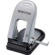 Amax Inc ACI 2340 — Bostitch EZ Squeeze™ 40 Two-Hole Punch - 2 Punch Head(s) - 40 Sheet - 9/32 Punch Size - 6.5 x 2.8 - Black, Silver