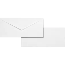 Business Source BSN 04467 — Business Source No. 10 White Wove V-Flap Business Envelopes - Business - #10 - 9 1/2 Width x 4 1/8 Length - 24 lb - Gummed - Wove - 500 / Box - White