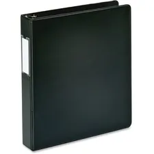 Business Source BSN 33125 — Business Source 1.5 D-Ring Binder - 1 1/2 Binder Capacity - 375 Sheet Capacity - Slant D-Ring Fastener(s) - Internal Pocket(s) - Black - Lay Flat, Label Holder - 1 Each