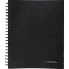 ACCO Brands MEA 06100 — Mead Hardbound Business Notebook - Letter - 96 Sheets - Wire Bound - 0.28 Ruled - 20 lb Basis Weight - 8 1/2 x 11 - White Paper - Black Cover - Linen Cover - Pocket, Tab, Bond Paper, Perforated, Bleed-free - 1 Each